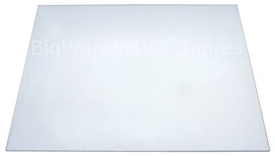 Glass panel L 460mm H 539mm thickness 5mm rectangular mounting p