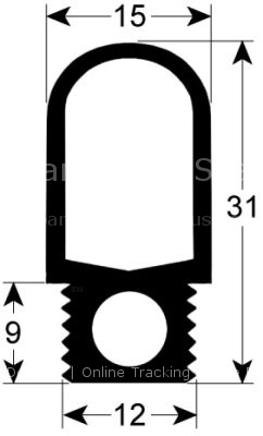 Door seal profile 2048 W 675mm L 1450mm external size