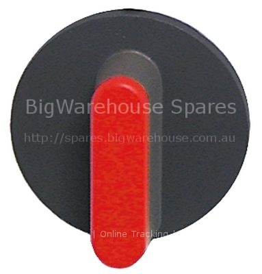 Knob switch zero mark 42mm shaft 5x5mm black