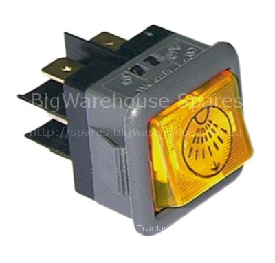 Momentary rocker switch mounting measurements 27.8x25mm orange 2