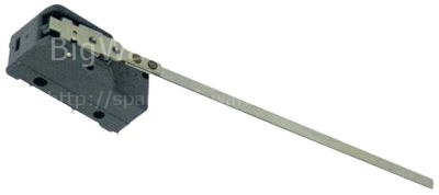 Microswitch with lever 250V 16A 1CO connection male faston 6.3mm