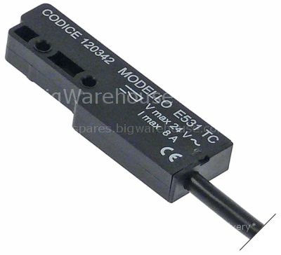 Magnetic switch L 65mm W 20mm 1NO 24V 8A P max. 192W connection