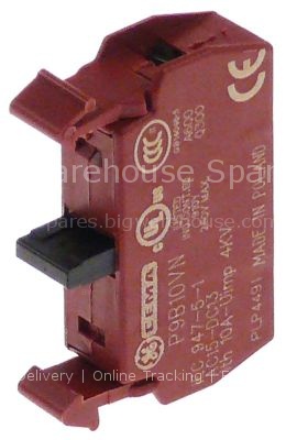 Contact block GENERAL ELECTRIC P9B10VN 1NO max 400V 10A brown