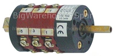 Rotary switch 16A 3 operating positions 6-pole