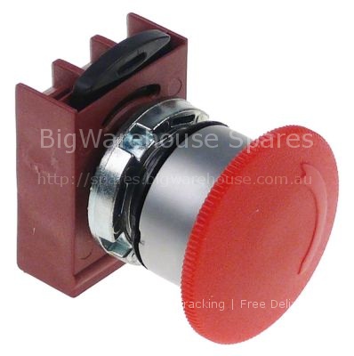 Emergency stop switch mounting measurements ø22mm red latching
