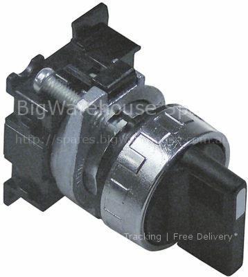 Rotary selector mounting measurements ø22mm black latching seque
