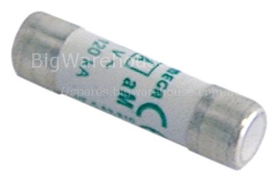 Fine fuse size ø10x38mm 1A slow-acting rated 500V type aM Qty 1