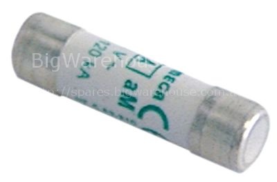 Fine fuse size ø10x38mm 6A slow-acting rated 500V type aM Qty 1