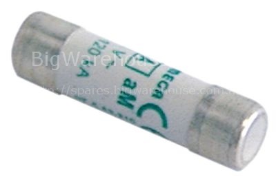 Fine fuse size ø10x38mm 8A slow-acting rated 500V type aM Qty 1