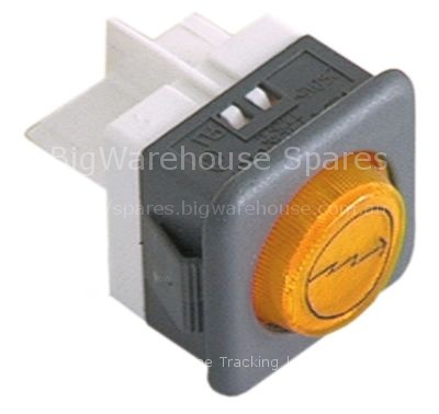 Indicator light mounting measurements 27.8x25mm yellow 230V conn