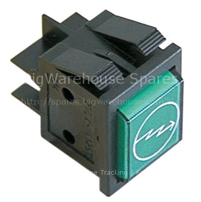 Indicator light mounting measurements 30x22mm 230V green connect