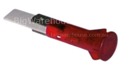 Indicator light ø 10mm red 230V connection male faston 6.3mm Qty