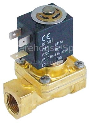 Solenoid valve 2-ways 24VAC inlet 1/2" outlet 1/2" connection 1/