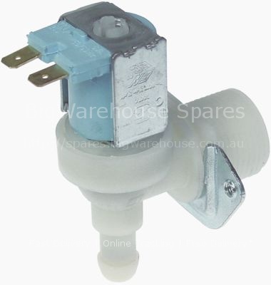 Solenoid valve single angled 230VAC inlet 3/4" outlet 11,5mm inp