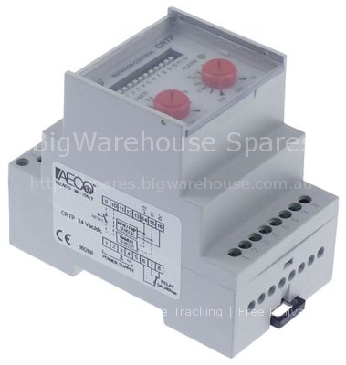 Time relay AECO CRTP time range 0.03-512s 24VAC/DC with alarm co