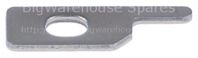 Angle piece for pin SS L 26mm W 8,5mm H 1,5mm ID ø 4.5x6mm