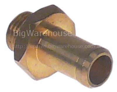 Screw-in nipple brass straight thread 1/4" hose ø 11,5mm Qty 1 p