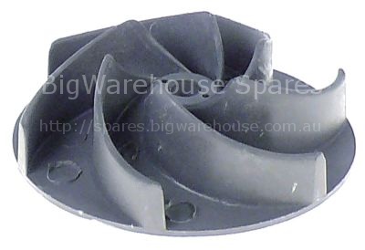 Impellor ø 90 mm H 30 mm shaft intake ø 9x8mm