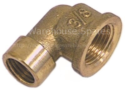 Angle piece thread 1/4" IT - 3/8" IT brass