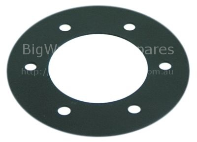 Gasket D1 ø 70mm D2 ø 130mm thickness 2mm with 6 holes wash arm