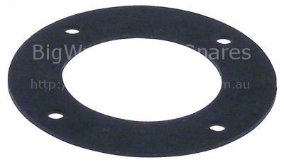 Gasket with 4 screw holes D1 ø 58mm D2 ø 100mm thickness 2mm was