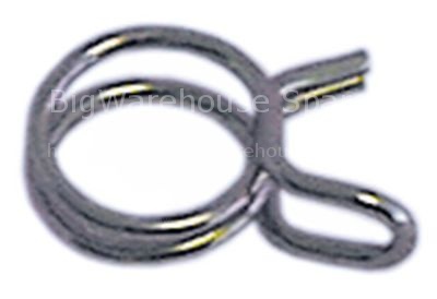 Wire clamp ø 12-14mm wire gauge ø 1,5mm zinc-coated steel Qty 1