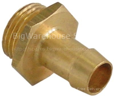 Hose connector brass straight thread 1/2" hose ø 14mm Qty 1 pcs