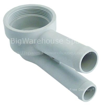 Intake/drain body thread 2" hose ø 26/32mm