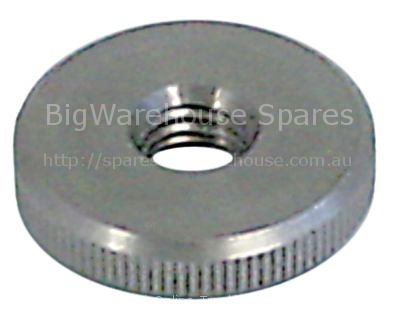 Knurled nut thread M10x1.5 ø 30mm H 6,4mm SS