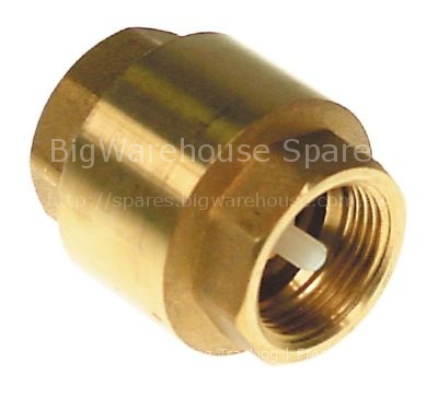 Non-return valve brass connection 3/4" IT - 3/4" IT total length
