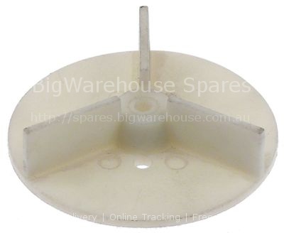 Impellor ø 72 mm H 18 mm shaft intake ø 7x8mm blades 3