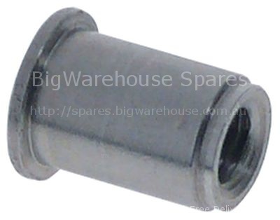 Threaded bush for tie bar L 12mm D1 ø 9,6mm D2 ø 7,75mm