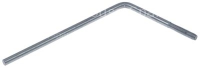 Tie bar L 220mm ø 10mm thread M10x1.5 for overflow pipe