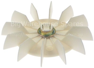 Fan wheel ø 130mm shaft intake ø 14mm ABS plastic blades 12 W 24