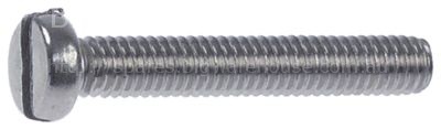 Flat-headed bolt thread M4 thread L 25mm SS DIN 84/ISO 1207 Qty