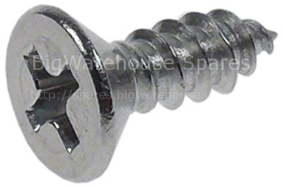 Countersunk screw thread ø4.2mm L 13mm SS DIN 7982/ISO 7050 self