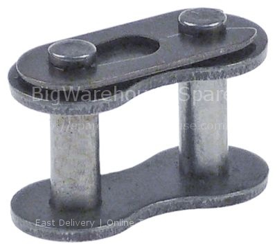 Connector single DIN/ISO 08 B-1 splitting 1/2" links 1 L 23mm in