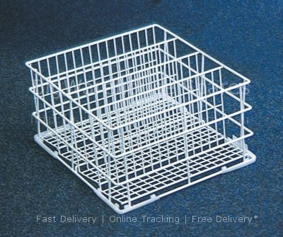 Glass basket L 400mm W 400mm H 200mm number of rows 4 rows spaci