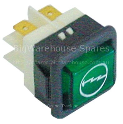 Indicator light mounting measurements 27.8x25mm green 230V conne