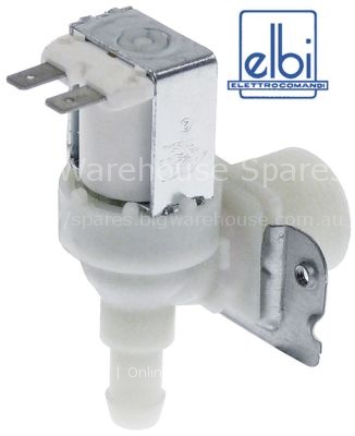 Solenoid valve single angled 230VAC inlet 3/4" outlet 11,5mm inp