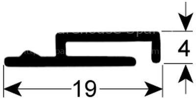 Door seal L 1000mm dishwasher suitable for COMENDA equiv. no. 20