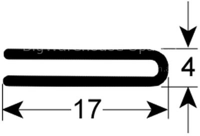 Door seal L 930mm dishwasher suitable for COMENDA equiv. no. 200