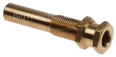Thermowell thread 1/8" ID ø 7mm L 52mm brass ø 8,3mm