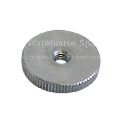 Knurled nut thread M5 ø 25mm H 4mm SS