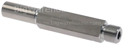 Extension for rinsing shaft ø 16mm H 122mm thread L 12mm WS 19