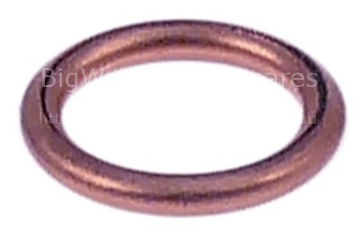Gasket copper ED ø 17mm ID ø 12,5mm thickness 2,5mm