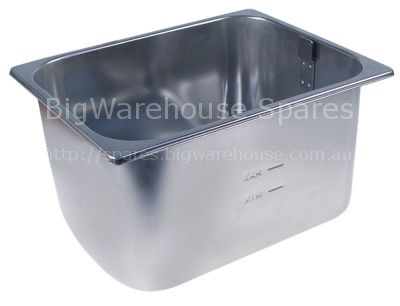 Sump for fryer with hole L 320mm W 260mm H 200mm 8l