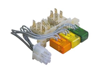 Push switch square orange/green/yellow illuminated connection ma