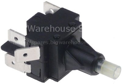 Momentary switch unit 2CO 250V 16A connection male faston 6.3mm