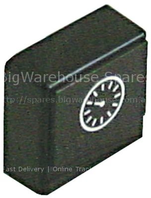 Push button size 23x23mm black timer